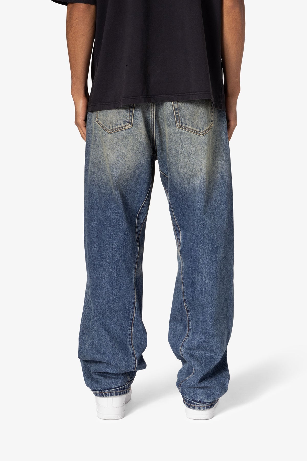 Ultra Baggy Washed Up Denim - Blue
