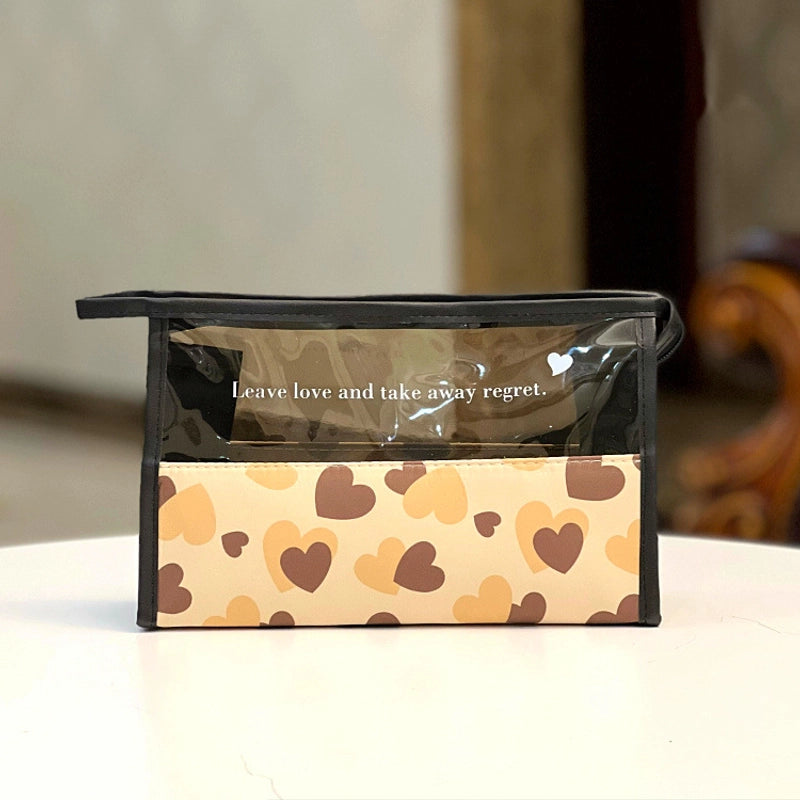 Translucent Portable Waterproof Cosmetic Bag Toiletry Bag Portable Cosmetic Bag Hand Bag For Women