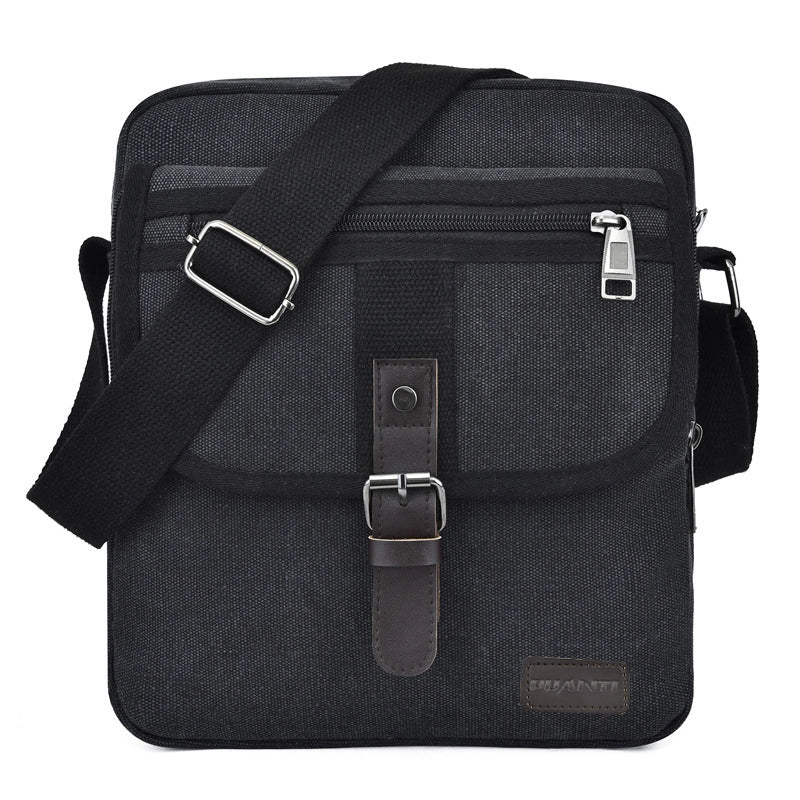 New Canvas Bag Men's Shoulder Bag Fashion Casual Canvas Bag Men's Crossbody Backpack Shoulder Bag