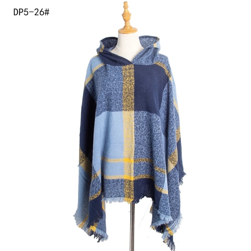 Women's Streetwear Plaid Polyester Tassel Shawl