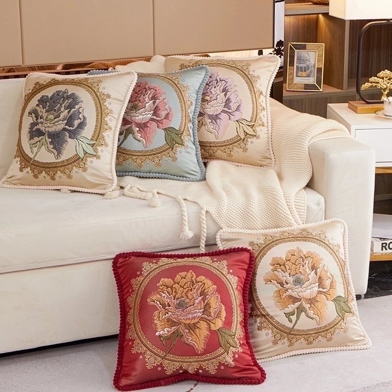 Vacation Flower Polyester Pillow Cases