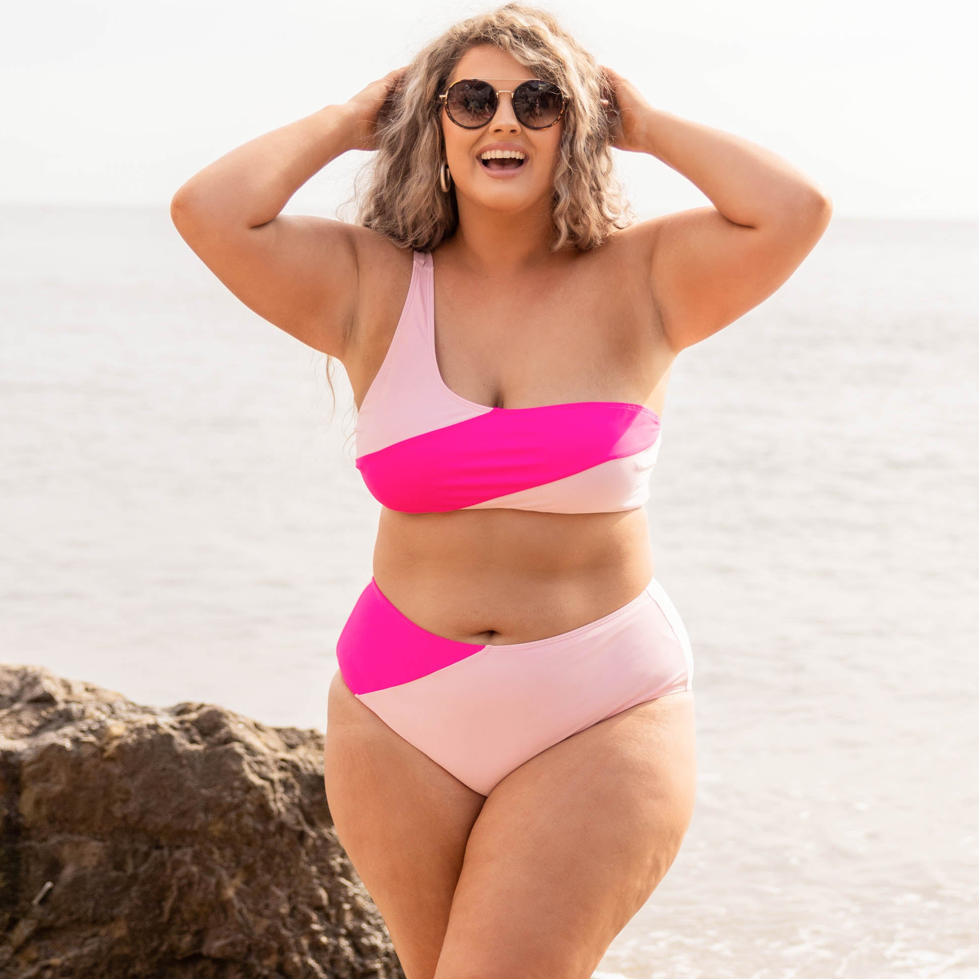 Love On The Horizon Swim Bottom. Pink