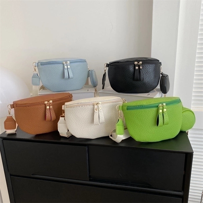Women's Vintage Style Solid Color Pu Leather Waist Bags