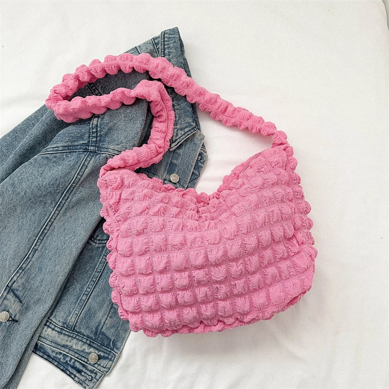 Women's Medium Special Material Solid Color Basic Classic Style Zipper Tote Bag