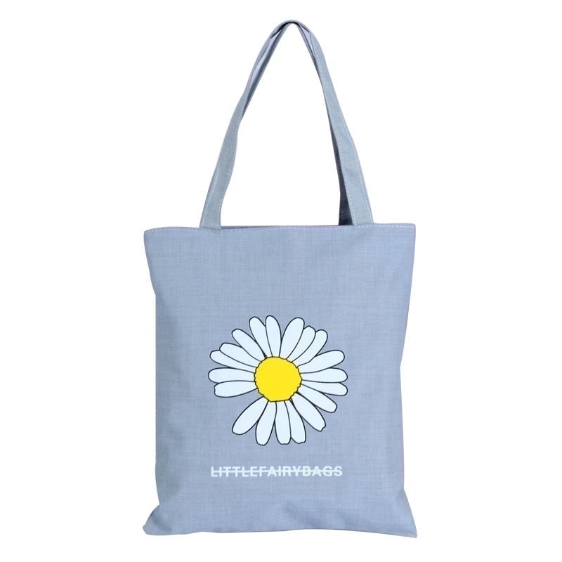 Women's Elegant Letter Canvas Shopping Bags