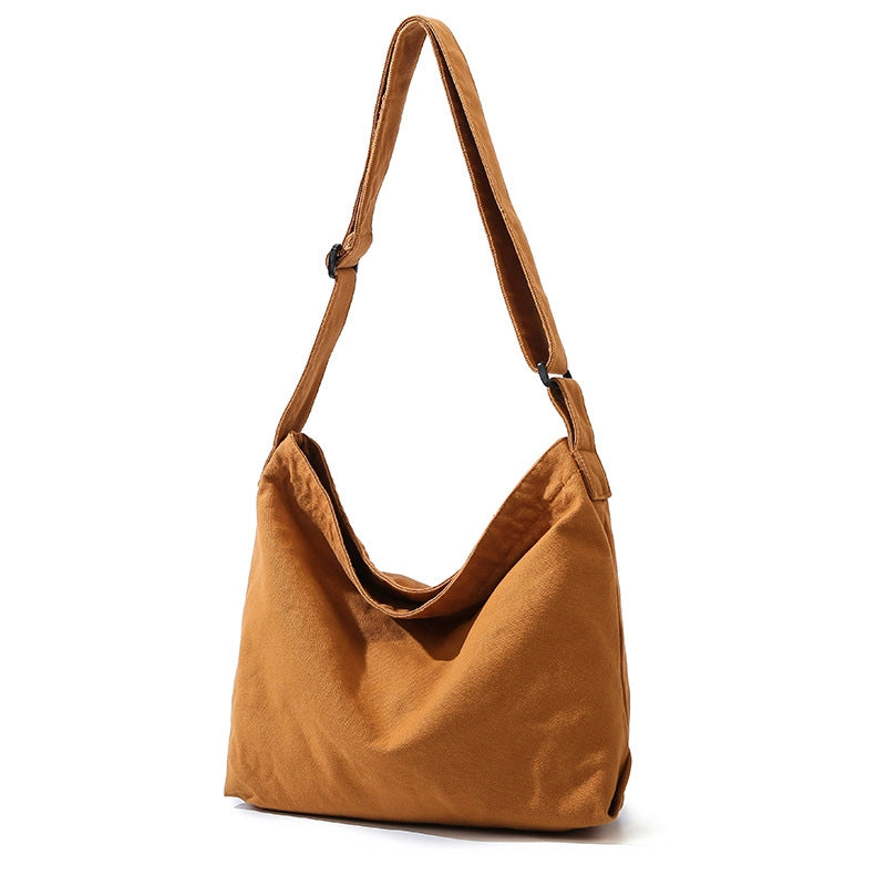 Women's Medium Cloth Solid Color Basic Classic Style Square Zipper Shoulder Bag