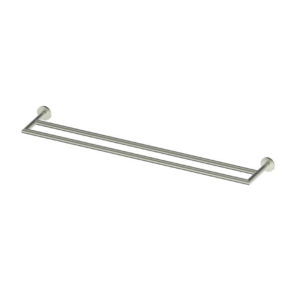 Greens Astro II Double Towel Rail 600mm - Brushed Nickel