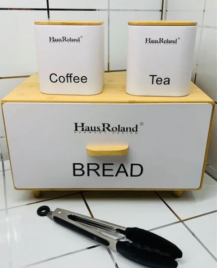 Bread Box Wooden Set of 3