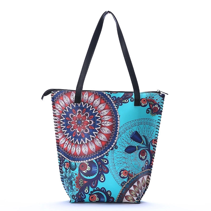 Women's Large Pu Leather Geometric Basic Vacation Bucket Zipper Shoulder Bag
