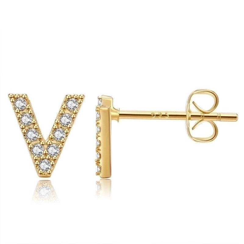 Ethnic Style Letter Copper Earrings Ear Studs