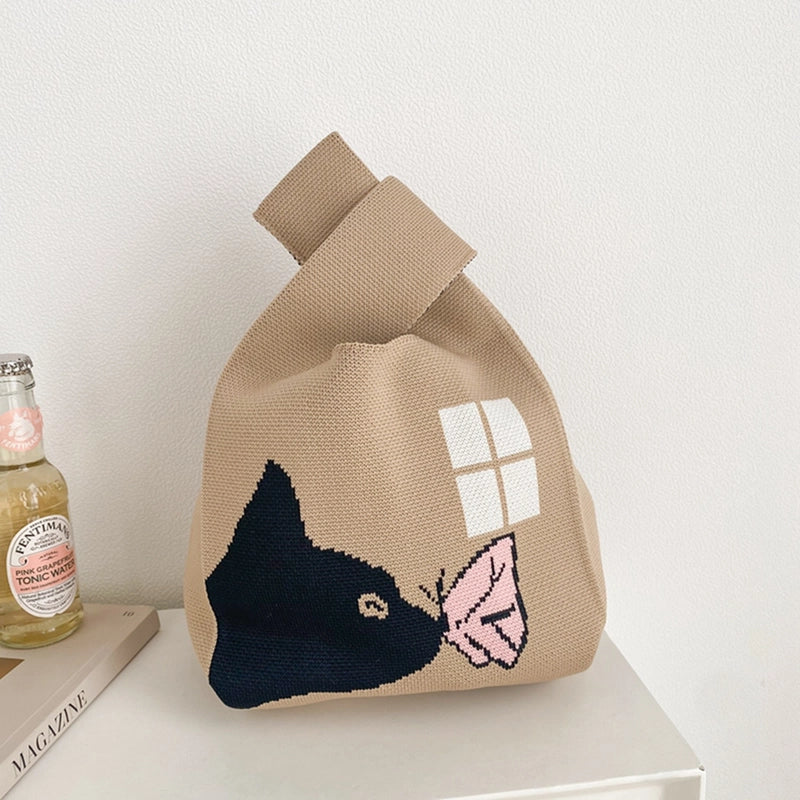 Women's Small All Seasons Polyester Animal Cute Square Open Handbag