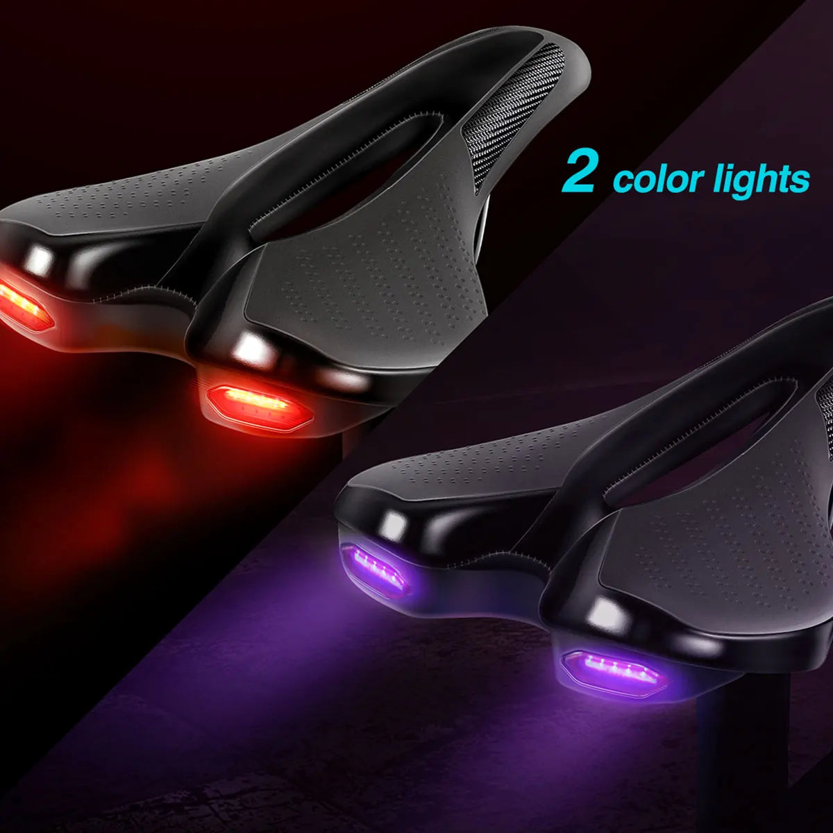 Nighthawk Bike Saddle with Taillights