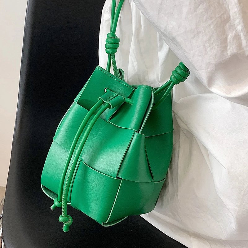 Women's Small All Seasons Pu Leather Streetwear Bucket Bag