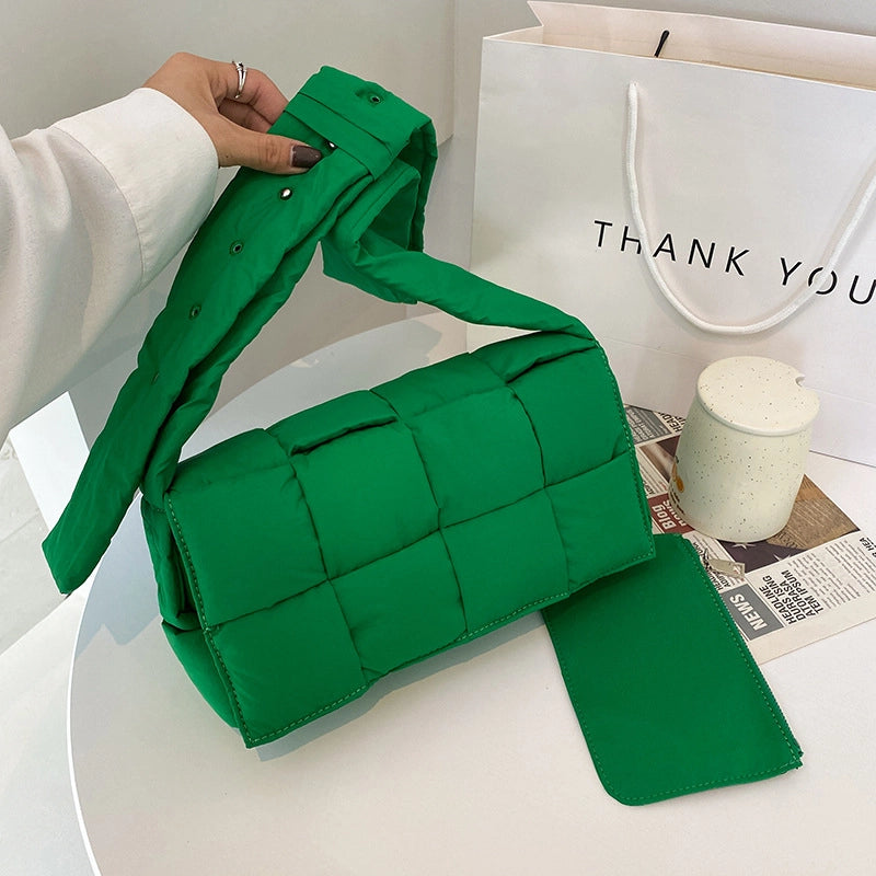 Women's Medium Oxford Cloth Solid Color Fashion Square Magnetic Buckle Crossbody Bag