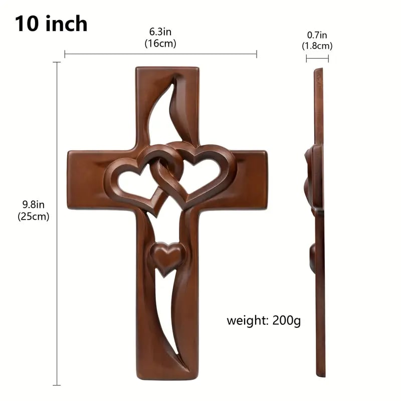 ⏰Clearance Event Sale 49% OFF💕Intertwined Heart Wooden Cross