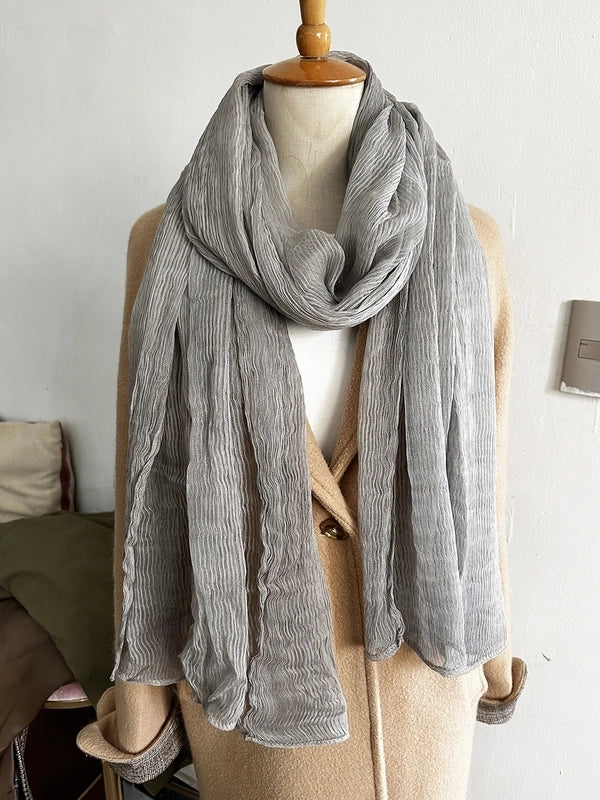 Women's Elegant Sweet Color Block Silk Silk Scarf