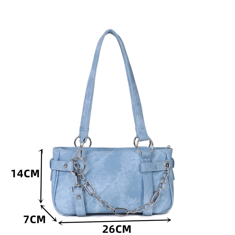 Women's Small All Seasons Pu Leather Solid Color Fashion Square Zipper Shoulder Bag