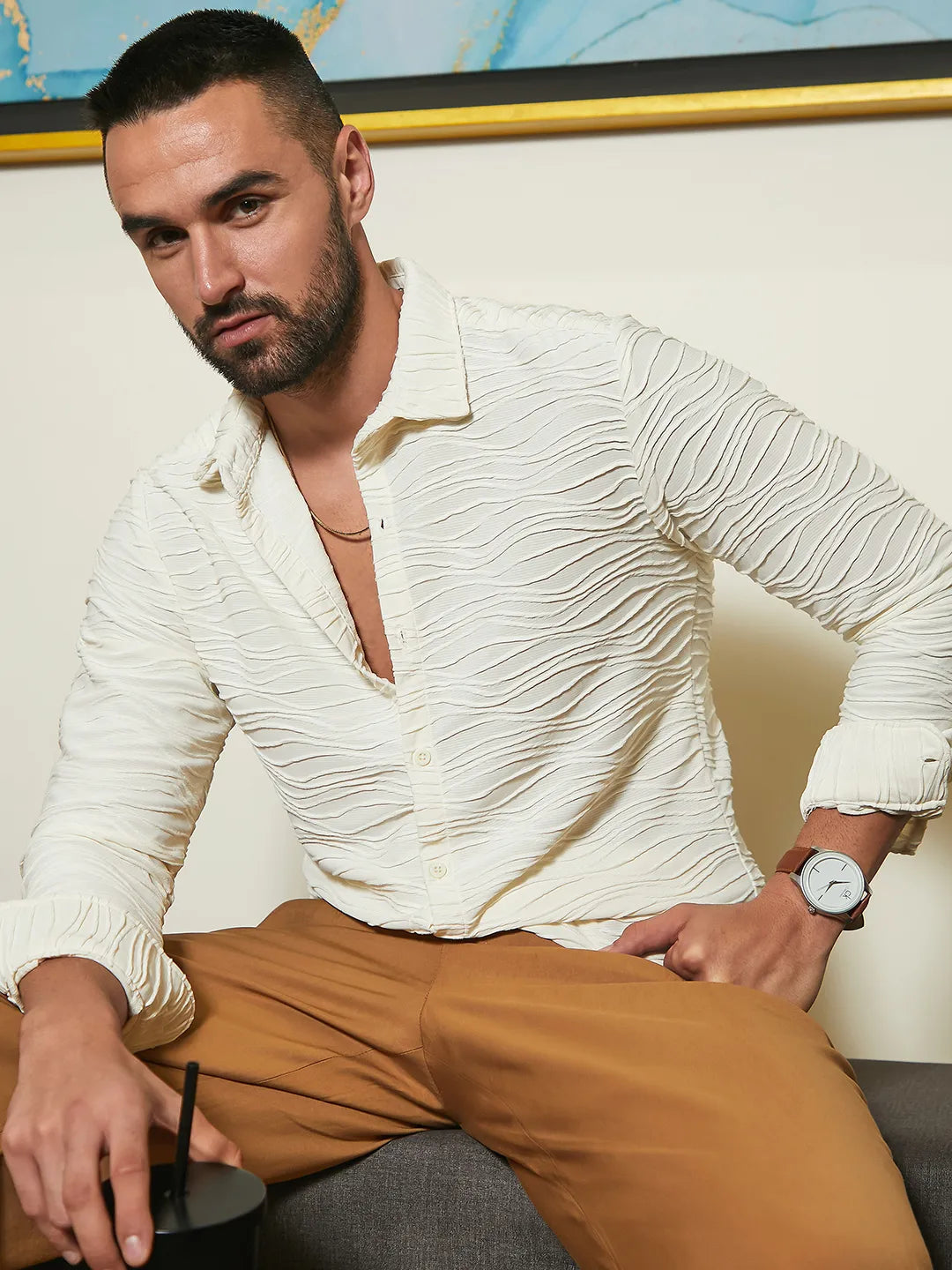 Self-Design Wave Shirt