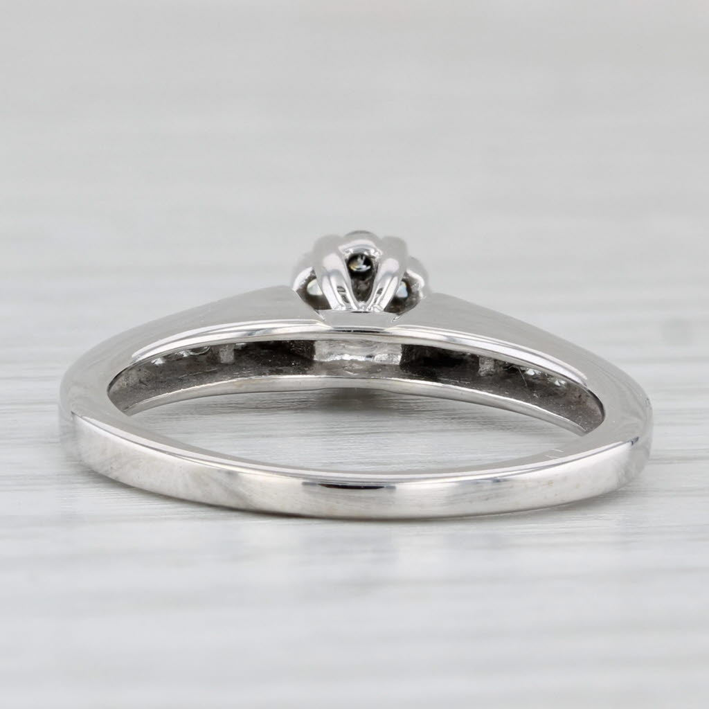 0.30ctw Diamond Engagement Ring 10k White Gold Size 7