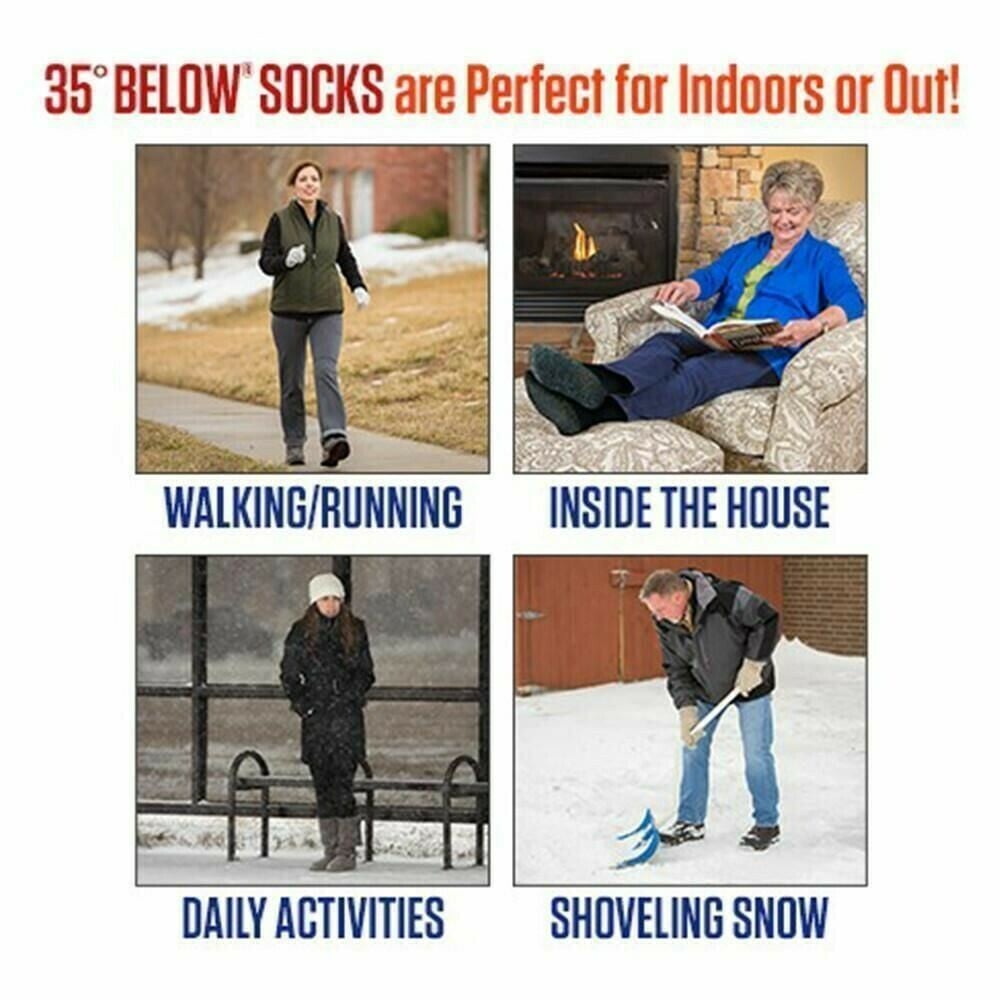 🔥🔥35oF Below Ultimate Comfort Socks, 3 pairs in Black