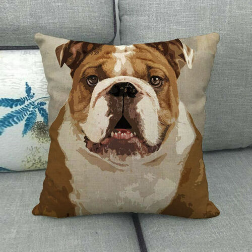 18 Pet Dog Puppy French Bulldog Throw Pillow Case Labrador Couch Cushion Cover