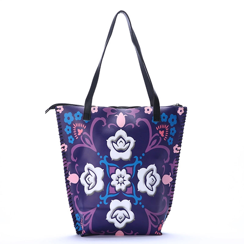 Women's Large Pu Leather Geometric Basic Vacation Bucket Zipper Shoulder Bag