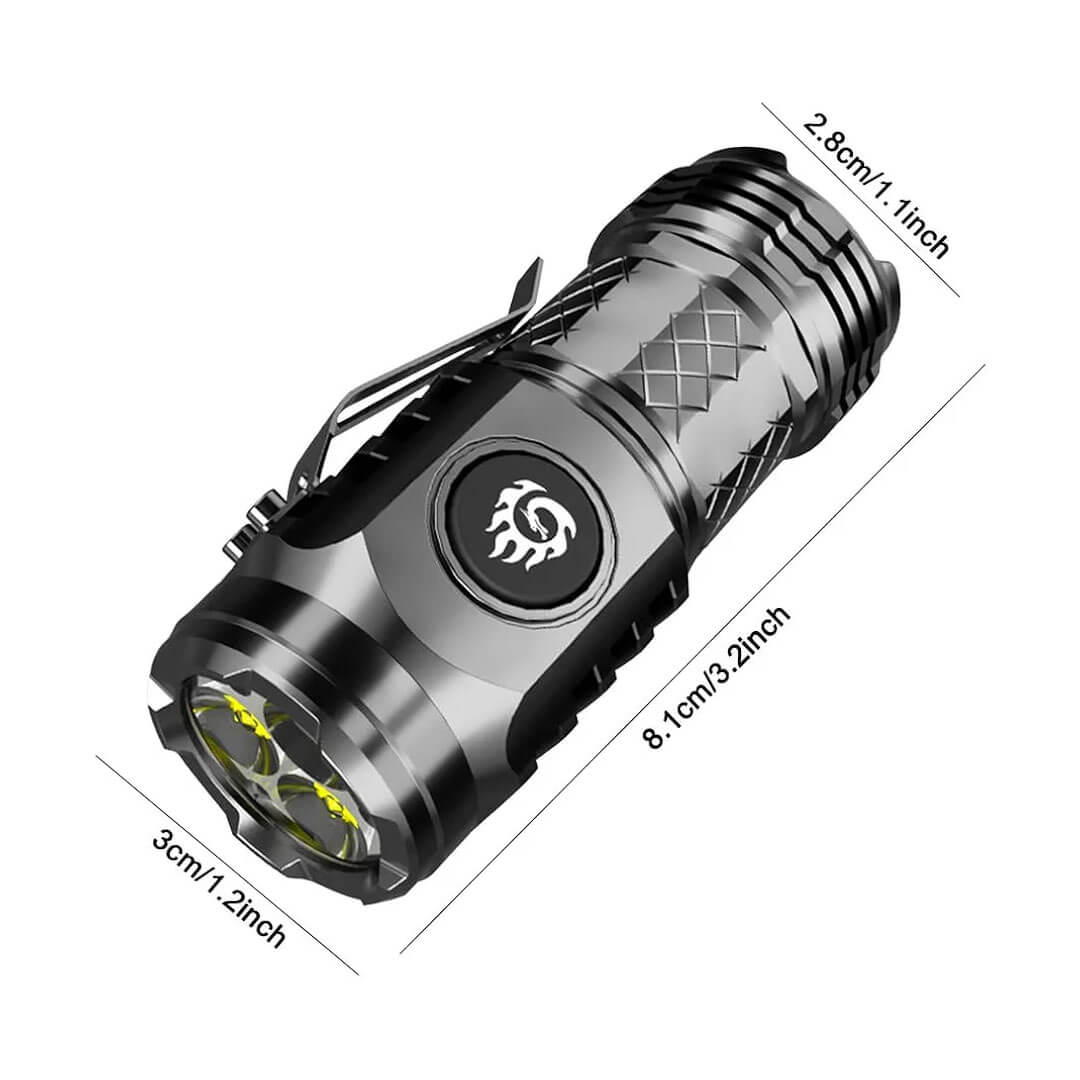 Portable Three-Eye Flashlight