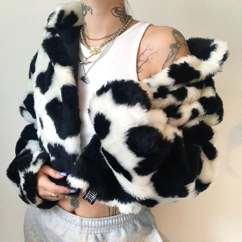 Harajuku cow jacket KF81710