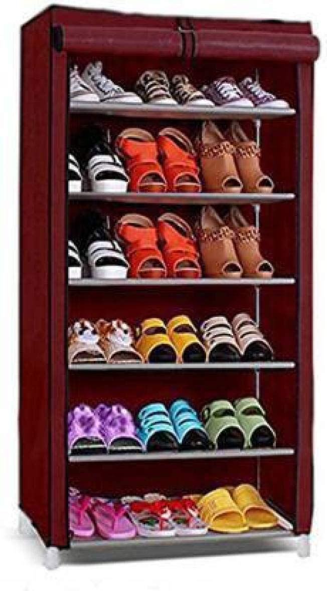 6 Layer Storage Shoe Rack with Wardrobe Cover