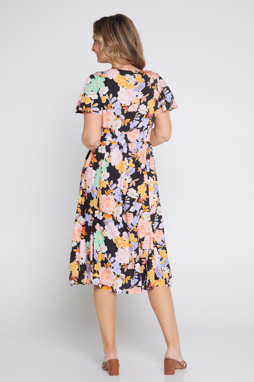 Brighton Dress - Peachy Floral