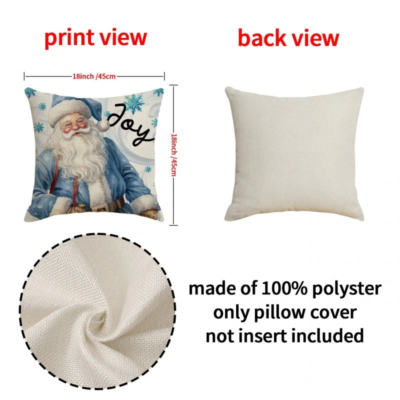 Christmas Vacation Santa Claus Linen Pillow Cases Couch & Sofa Decor