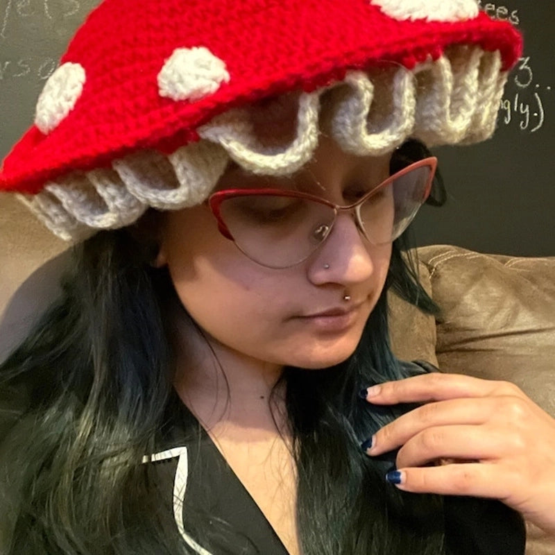 Women's Cute Sweet Mushroom Eaveless Bucket Hat