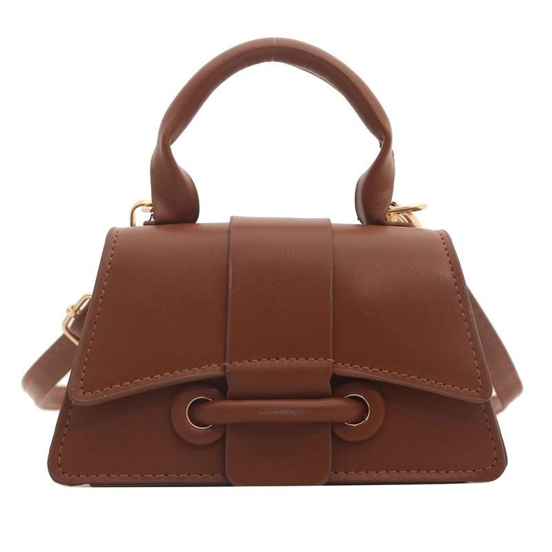 Women's Medium Pu Leather Solid Color Vintage Style Classic Style Flip Cover Crossbody Bag