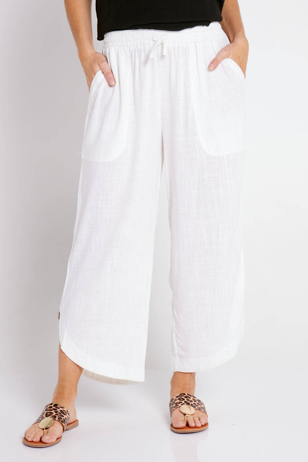 Cartia Linen Pants - Ivory