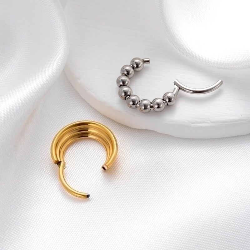 1 Piece Nose Rings & Studs Minimalist Classic Style Circle 316L Stainless Steel  Plating
