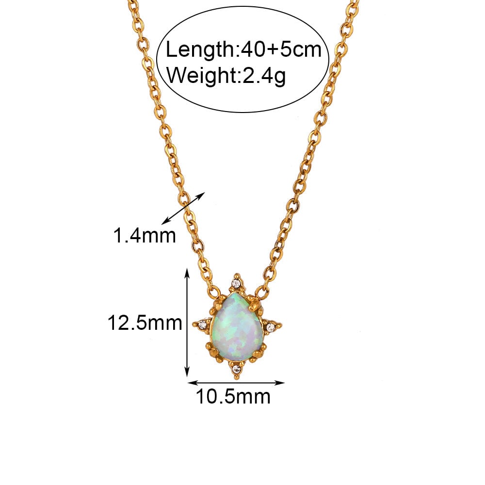 Fashion Circle Geometric Stainless Steel 18K Gold Plated Necklaces