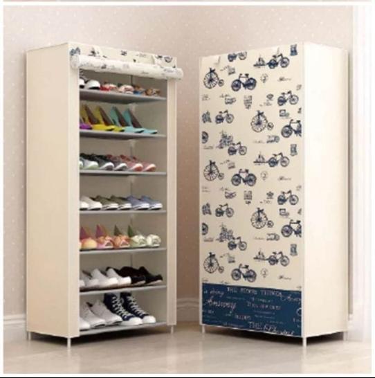 7 Layer Non-Woven Fabric Shoe Closet Easy Assembled Home Dormitory Storage Cabinet Entrance Shoes Organizer