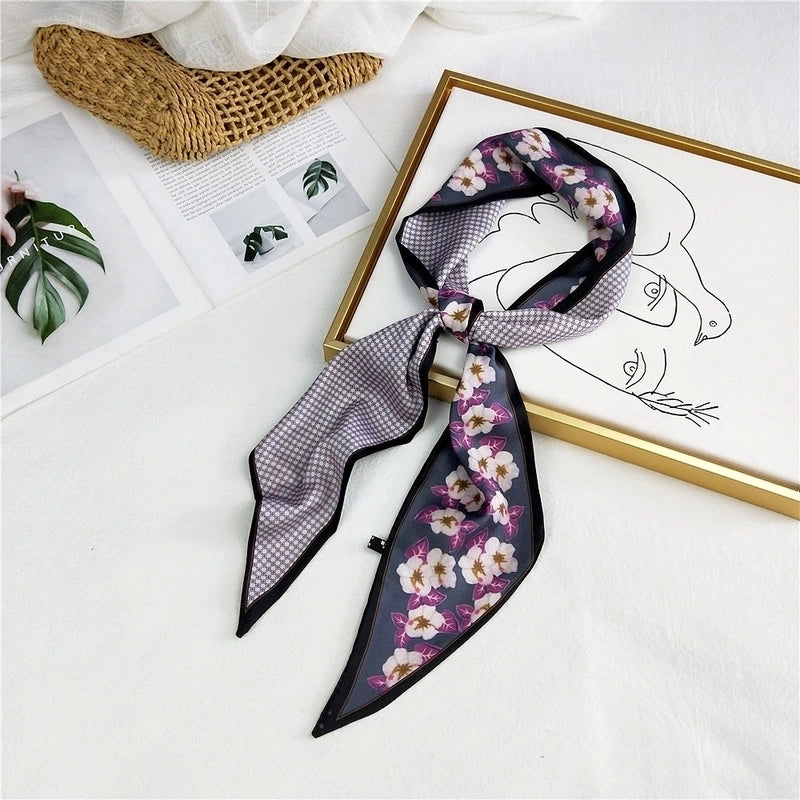 Unisex Sweet Polka Dots Polyester Printing Silk Scarves