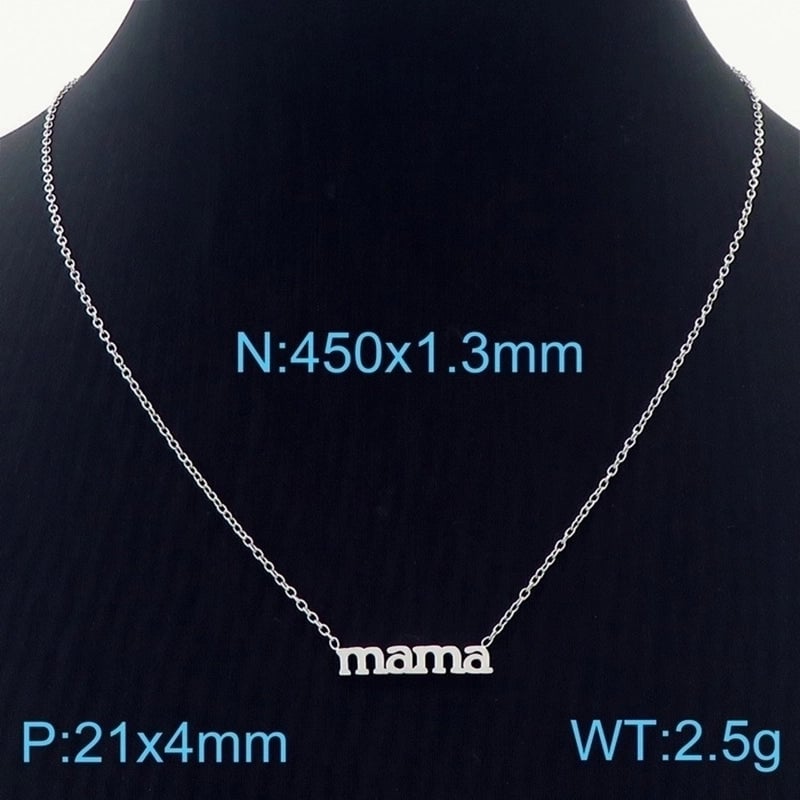 Minimalist Letter Titanium Steel 18K Gold Plated Plating Necklace