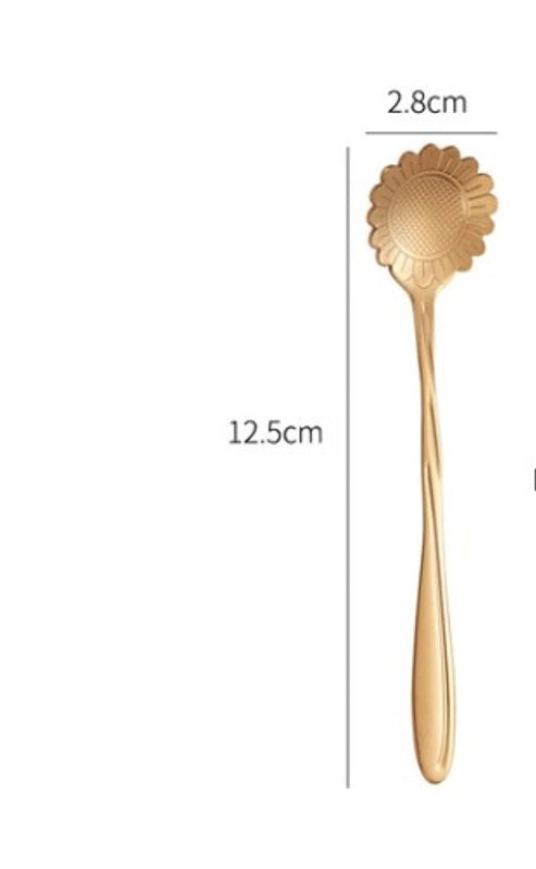 Casual Flower Stainless Steel Spoon