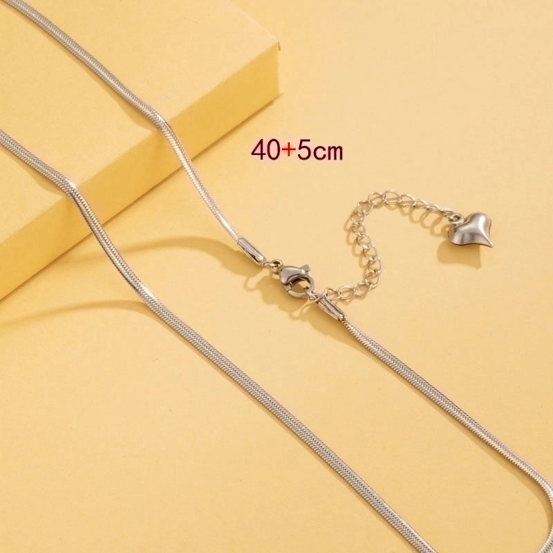 Stainless Steel 18K Gold Plated Minimalist Plating Solid Color Necklace