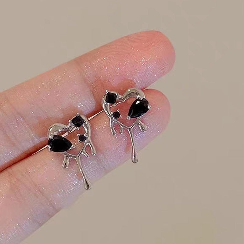 1 Pair Fashion Flower Butterfly Bow Knot Inlay Alloy Artificial Pearls Rhinestones Shell Earrings