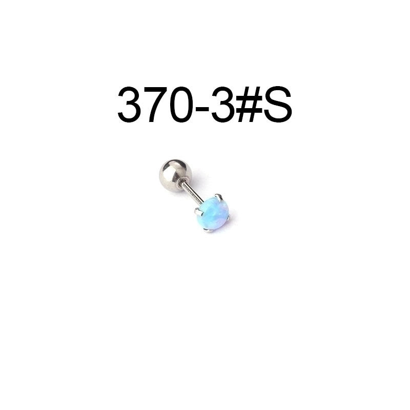 Ear Cartilage Rings & Studs Geometric 316L Stainless Steel  Plating Artificial Gemstones