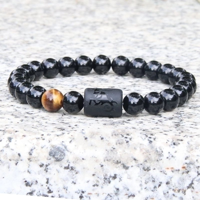 Minimalist Constellation Natural Stone Beaded Carving Bracelets