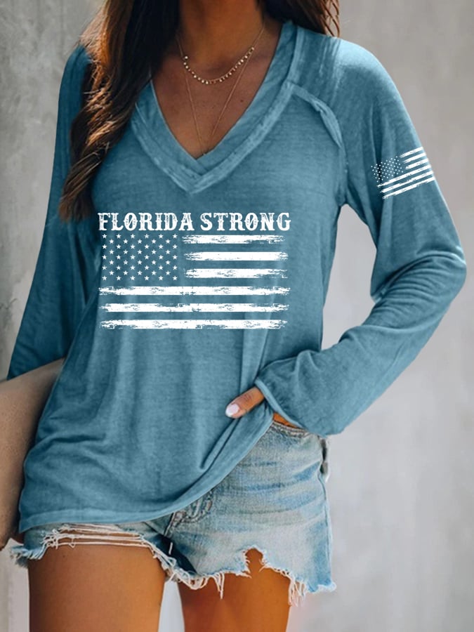 Women's Florida Strong Printed Long Sleeve T-Shirt