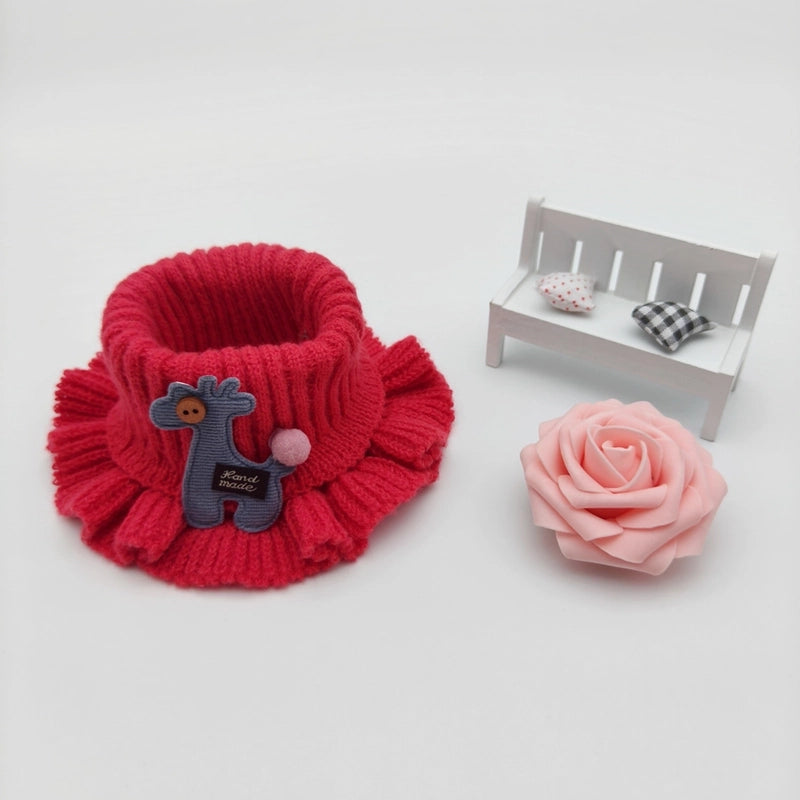 Unisex Cute Sweet Solid Color Knit Scarf