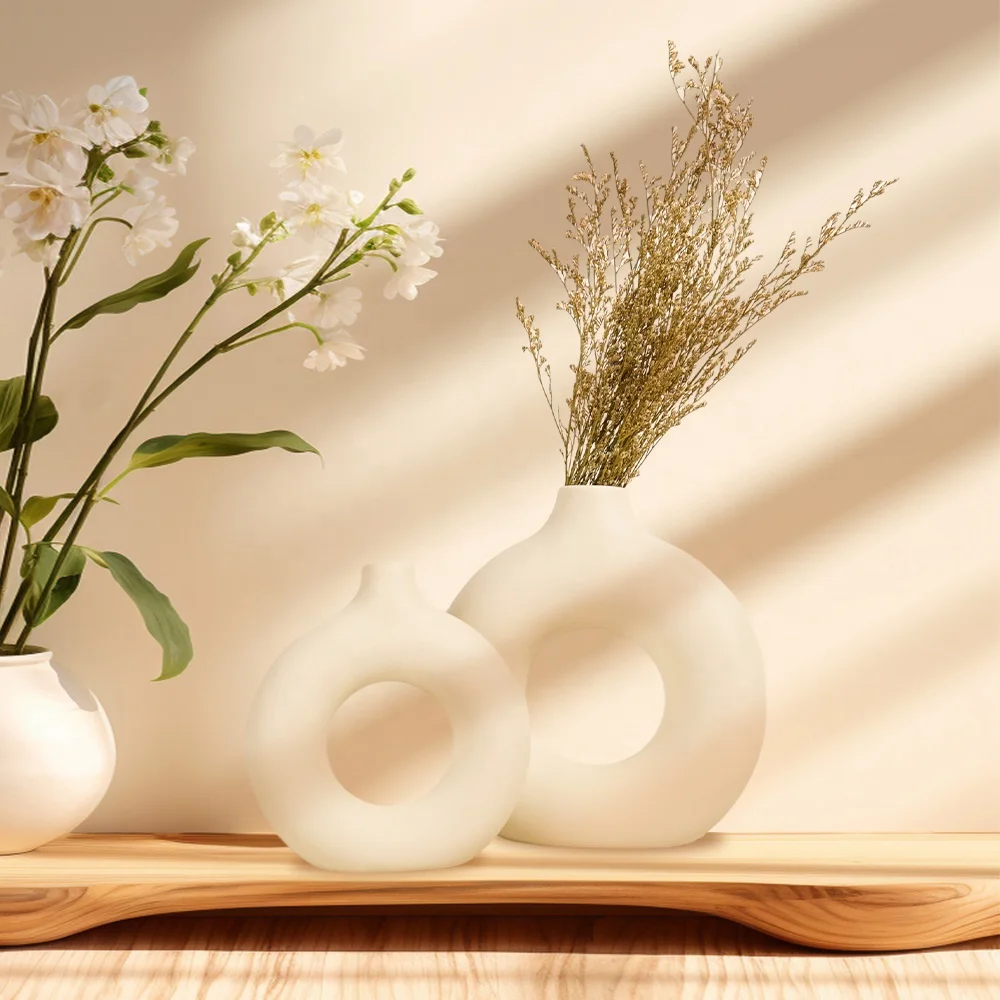 Hot Sell Nordic Unique Creative Ceramic Crafts Living Room Cross-Border Vase Ceramic For Home Decor