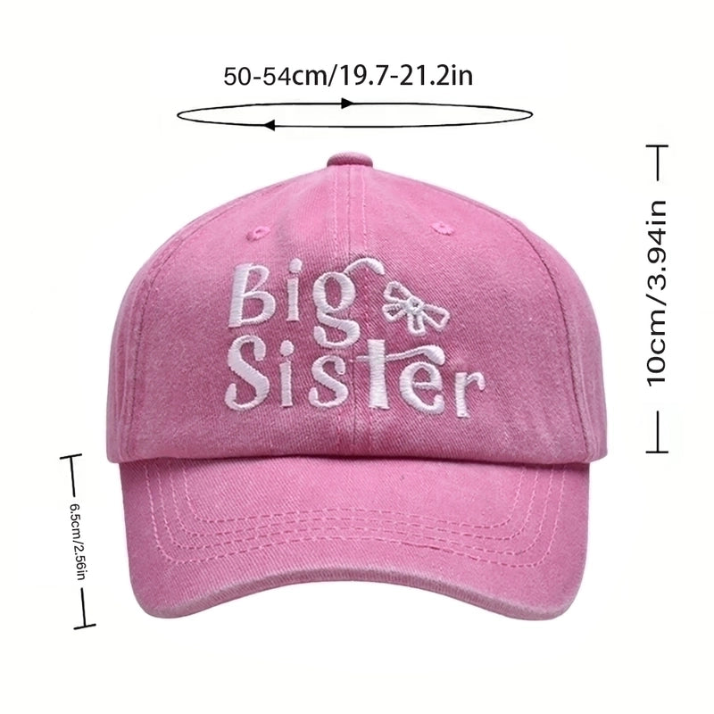 Children Unisex Embroidery Sweet Letter Embroidery Curved Eaves Baseball Cap