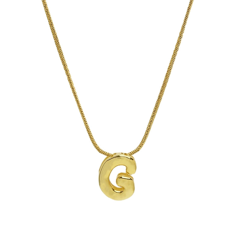 Basic Modern Style Classic Style Letter 304 Stainless Steel Brass Plating Pendant Necklace