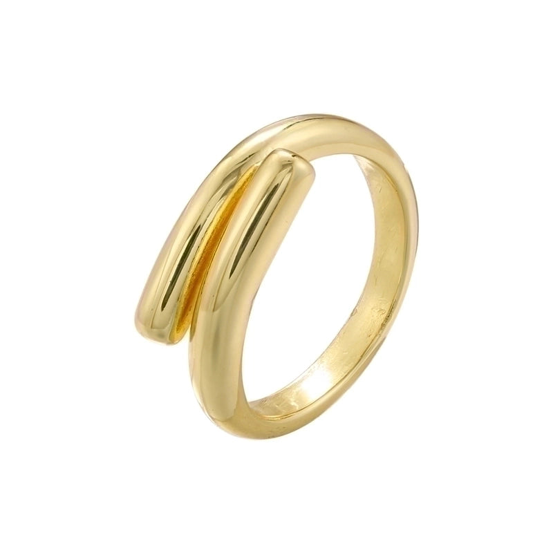 Casual Vintage Style Minimalist Irregular Water Droplets Copper 18k Gold Plated Open Rings In Bulk